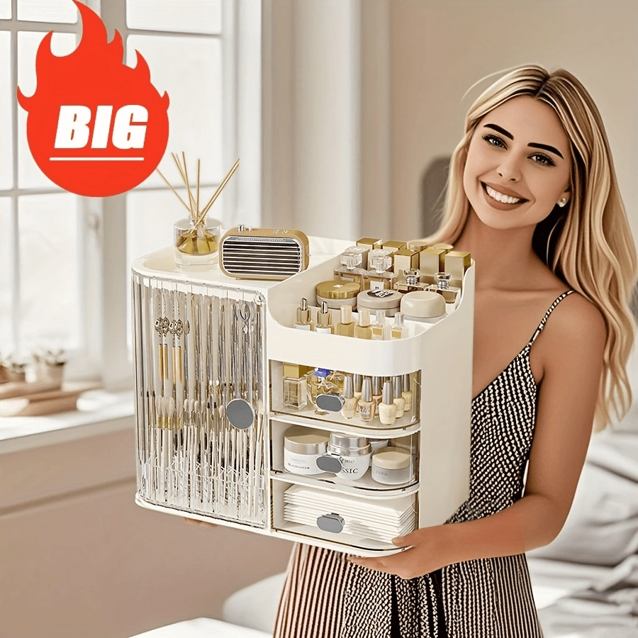 Large Capacity Vanity Makeup O - đánh giá và giá Skincare B Erl