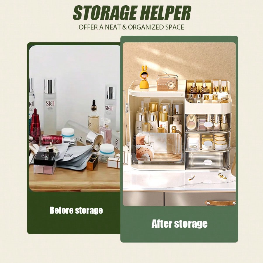 Large Capacity Vanity Makeup O - đánh giá và giá Skincare B Erl