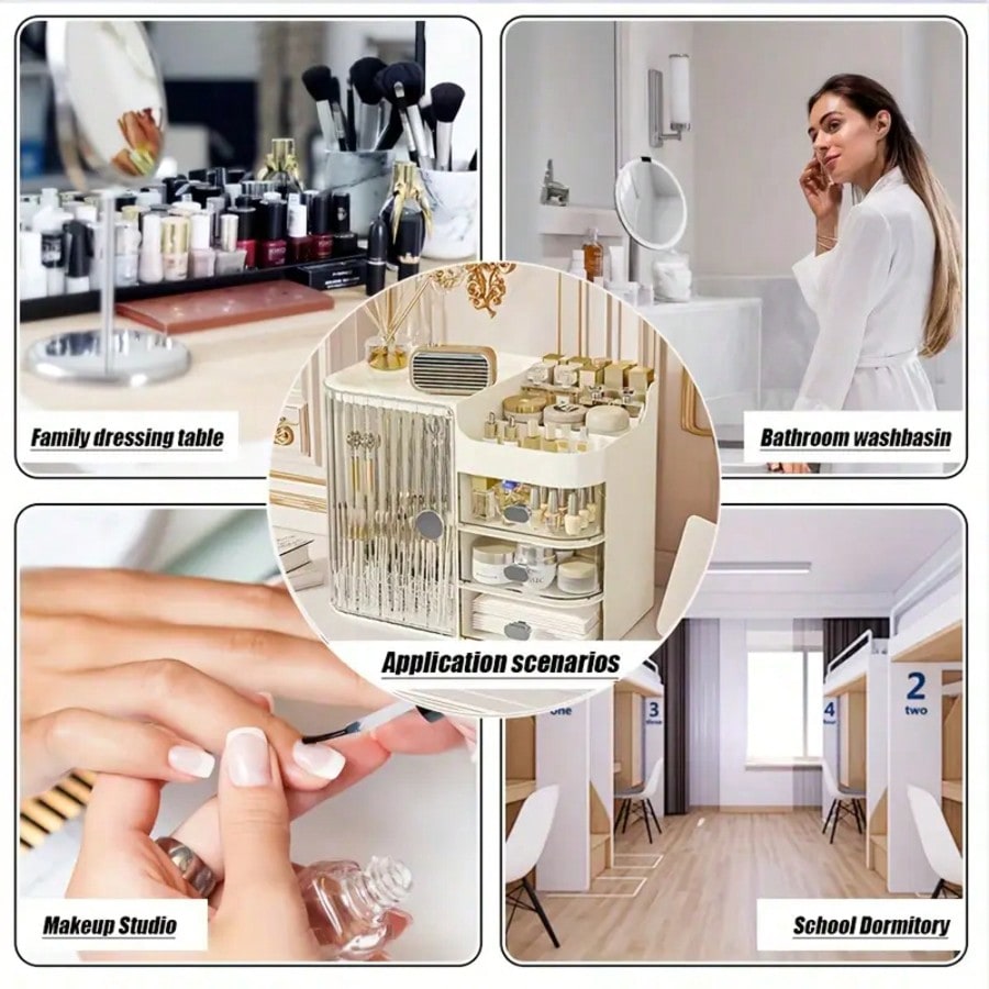 Large Capacity Vanity Makeup O - đánh giá và giá Skincare B Erl