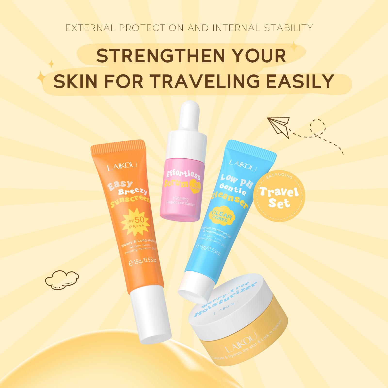 4PCS Laikou Ceramide Travel Su - đánh giá và giá Ceramide Moisturizer