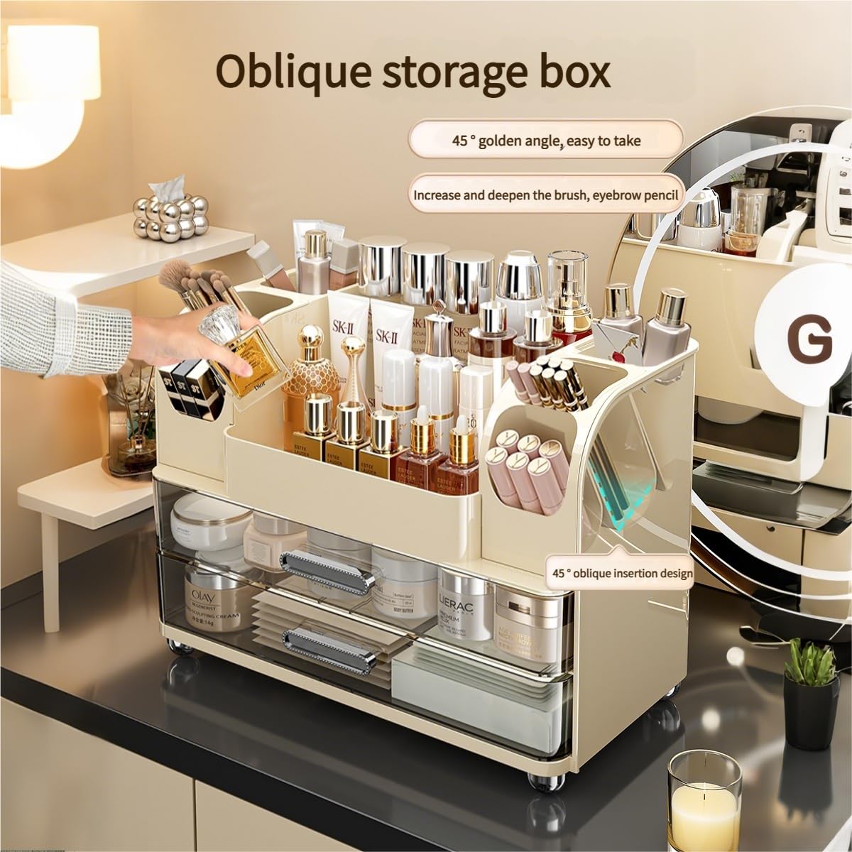 Makeup Organizer with Drawers  - đánh giá và giá Skincare B Erl