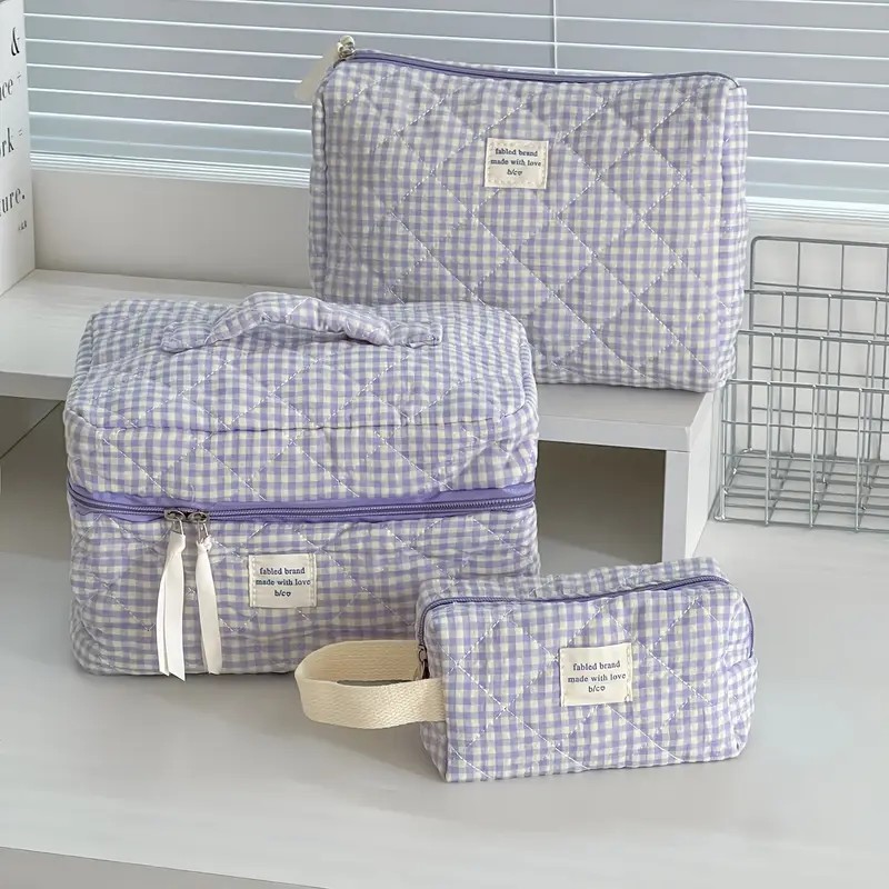 Women Large Capacity Checkered - đánh giá và giá Skincare B Erl