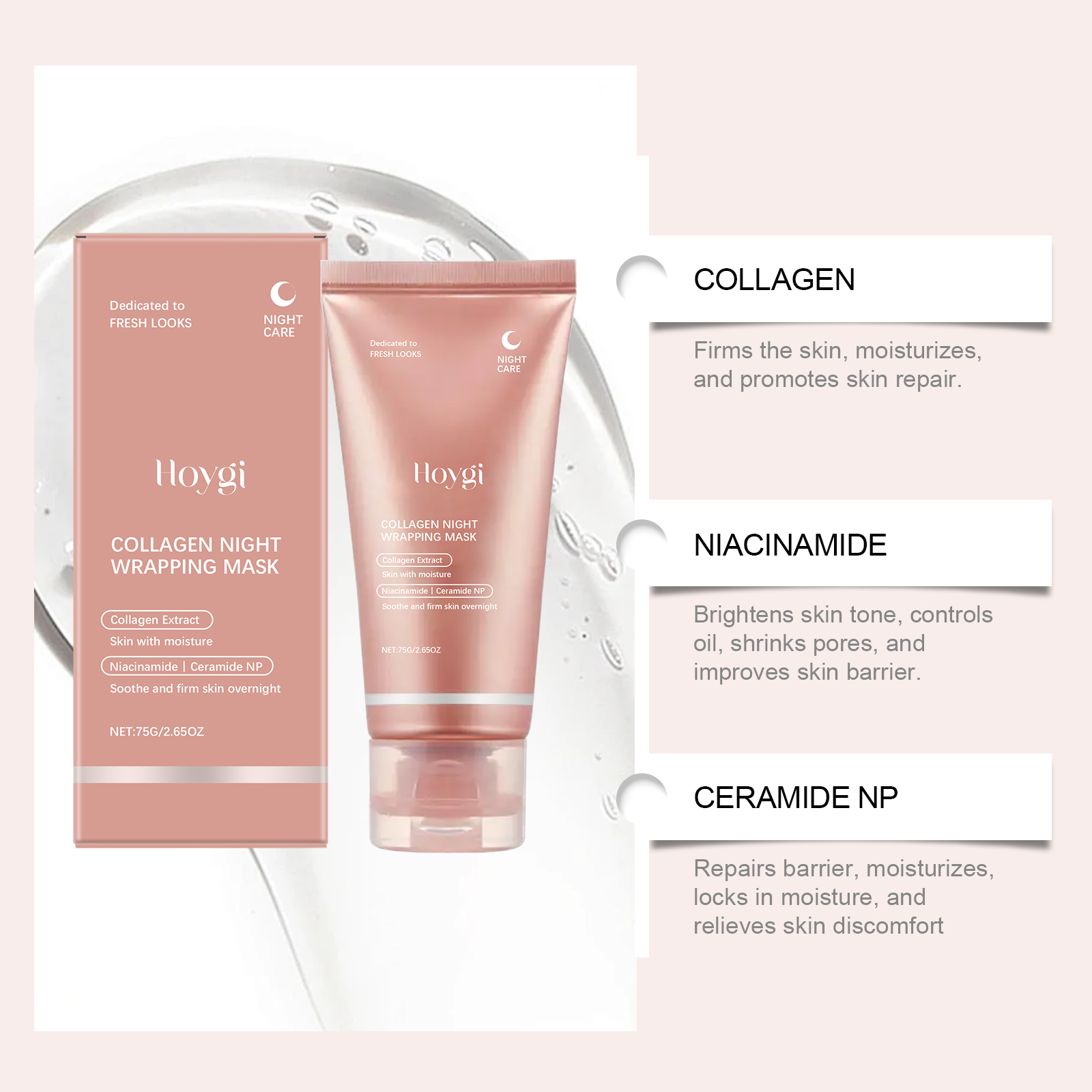 75g Collagen Night Wrapping Ma - đánh giá và giá Ceramide Moisturizer